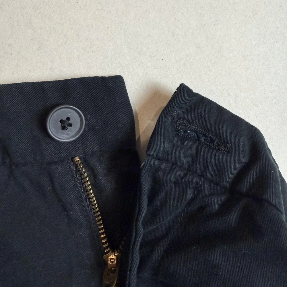 Merona Shorts Womens 16 Black Chino Twill 3 Inseam Regular Fit Casual Summer